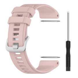 TopPerfekt Sport Bands Compatible with Garmin Descent G1 Solar Watch Band, Soft Silicone Adjustable Watch Strap Replacement for Garmin Descent G1 Solar/Descent G1-Pink