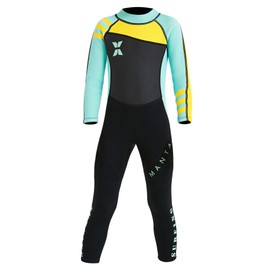 DIVE & SAIL Boys Girls Long Sleeve Swimsuit One Piece UV Sun Protection Thermal Diving Wetsuit Swimwear Green L