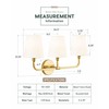 METWET Bathroom Light Fixtures, Brushed Gold Vanity Lights with Flared