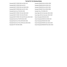 TUSK Revolution CVT Belt for Kawasaki KFX 700 2004-2009