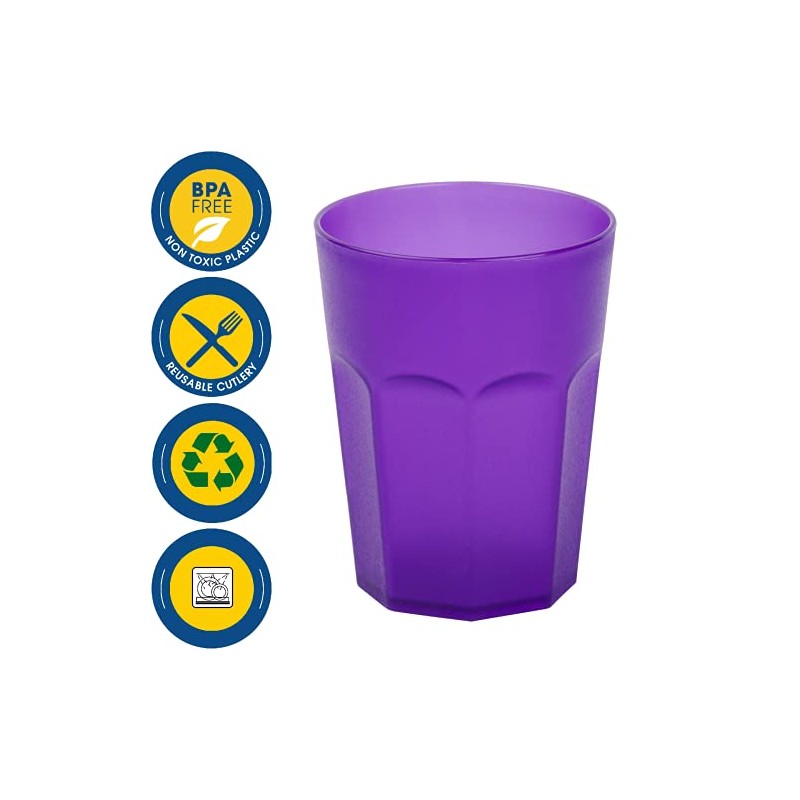 Gariella Plastic Cups Purple Drinking Cups Party Cups Plastic Drinking