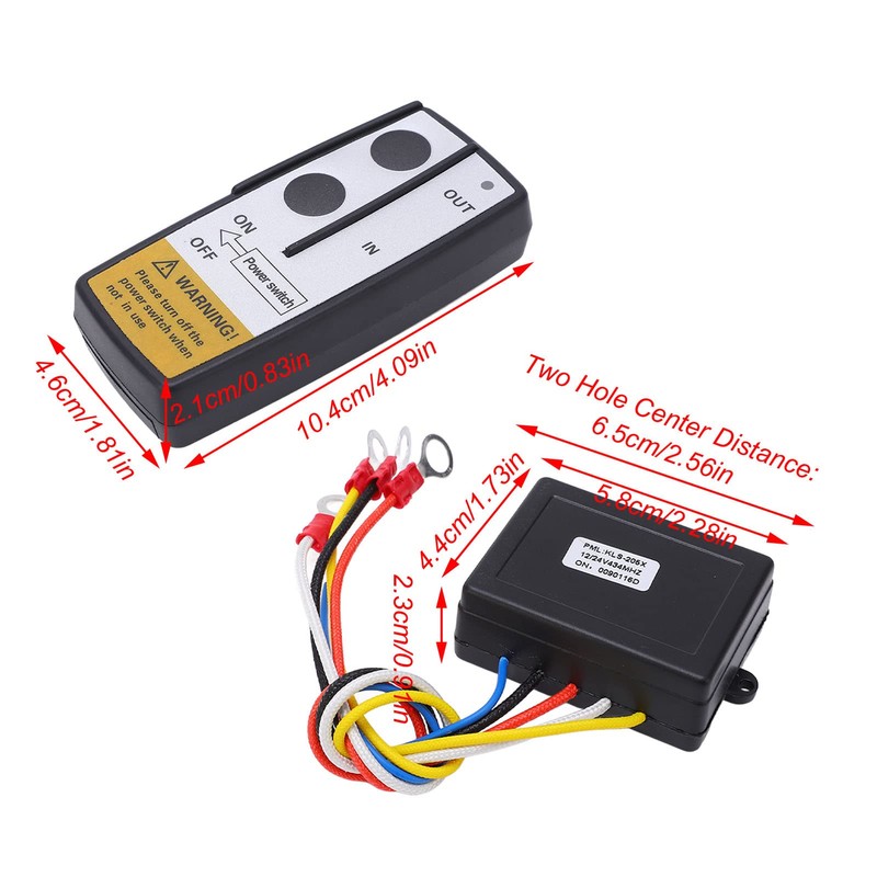 Wireless Winch Control, DC 12 V 24 V Remote Control,