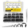 1000 Pieces E-clip Snap Rings Set, E Clip Circlips Assortment