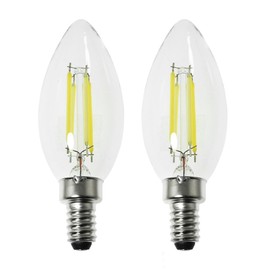SQXBK 2PCS 6000K 120V4W Dimmable E12 LED Candelabra Bulbs Candelabra LED Light Bulbs Candle Light Bulbs E12 Led Bulb C35 Dimmable Led Chandelier Light Bulbs for Chandeliers, Ceiling Fan