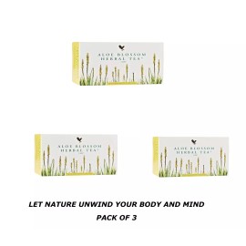 Forever 3 boxes Forever Aloe Blossom Herbal Tea (25 bags ea) Caffeine Free HALAL/KOSHER