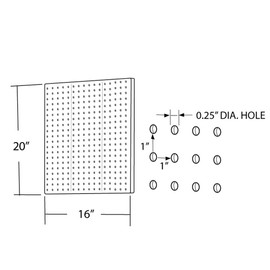 Azar 771620-PNK Pegboard 1-Sided Wall Panel, Pink Translucent Color, 2-Pack