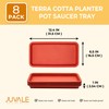 Juvale Saucer Plant Drip Trays for Small Pots, Plastic Rectangle