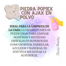 Shory beauty Piedra Pomex/pomez Con Ajax En Polvo Shory Beauty 5 Bolsas