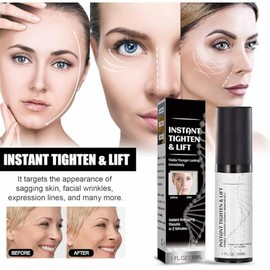 Instant Face Lift Cream, Instant Face Lift Serum,Hyaluronic Acid Serum For Face,Skin Tightening Cream for Face Facial Skin Care,Vitamin C Face Serum, For Firming, Lifting, And Anti-Aging