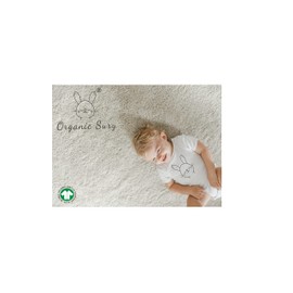 Organic Sury Pack of 6 100% GOTS Certified Organic Cotton baby bodysuits for Boys and Girls Short Sleeve Unisex Prints And Plain White Vests (0-18 months) (3-6)