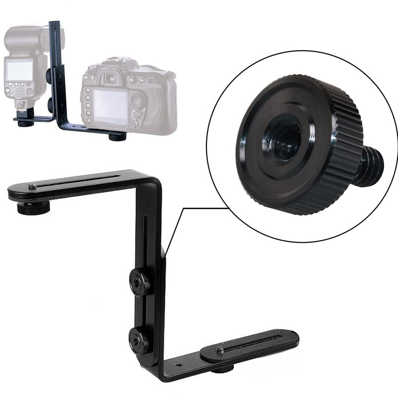 LRONG 4Pcs Camera Quick Release Thumb Screw Tripod L Type