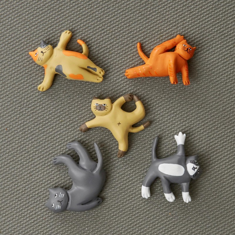 Kikkerland Cat Yoga Magnets (MG89)