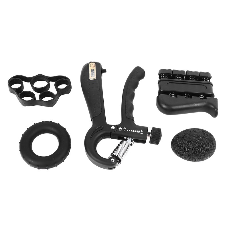 5Pcs Grip Strengthener Trainer Kit Hand Exercise Ball Finger Trainer