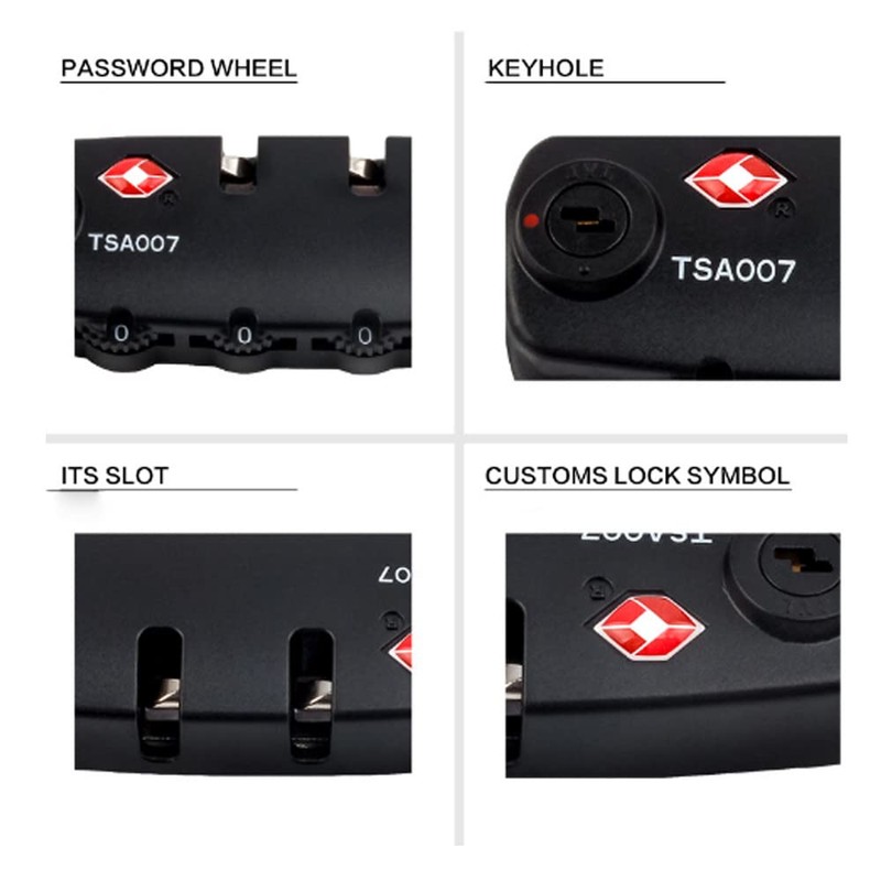 (2 Pieces) lizipai(Customs Locks) Combination Lock TSA Customs Lock Fixed