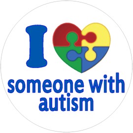 Kiwi Gifts I Love Someone With Autism - Circle Sticker Decal 3" x 3"