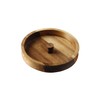 Wellrun Cocktail Rimmer Box for Margaritas,Wooden Drink Garnish Tray,Round Bar