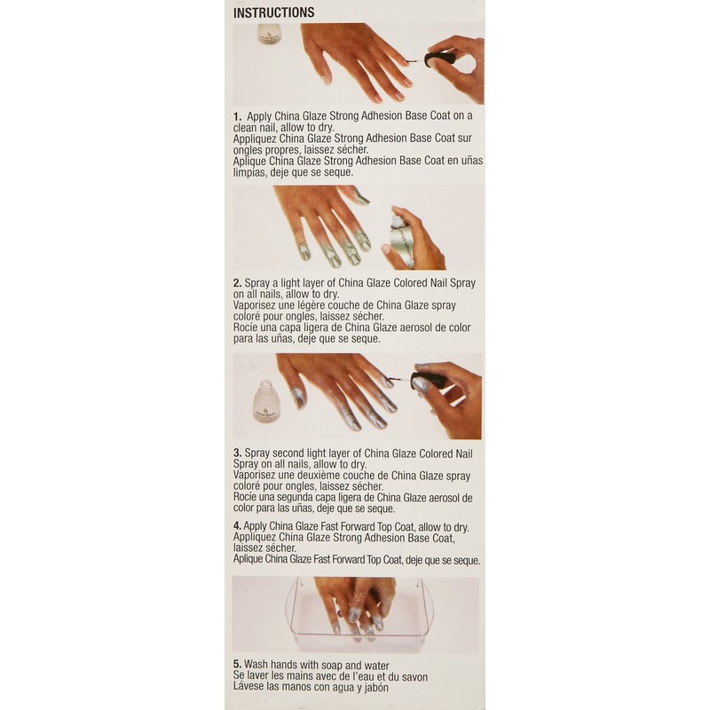 Nail Spray Nail Polish, Platinum Silver, 1.4 Fluid Ounce