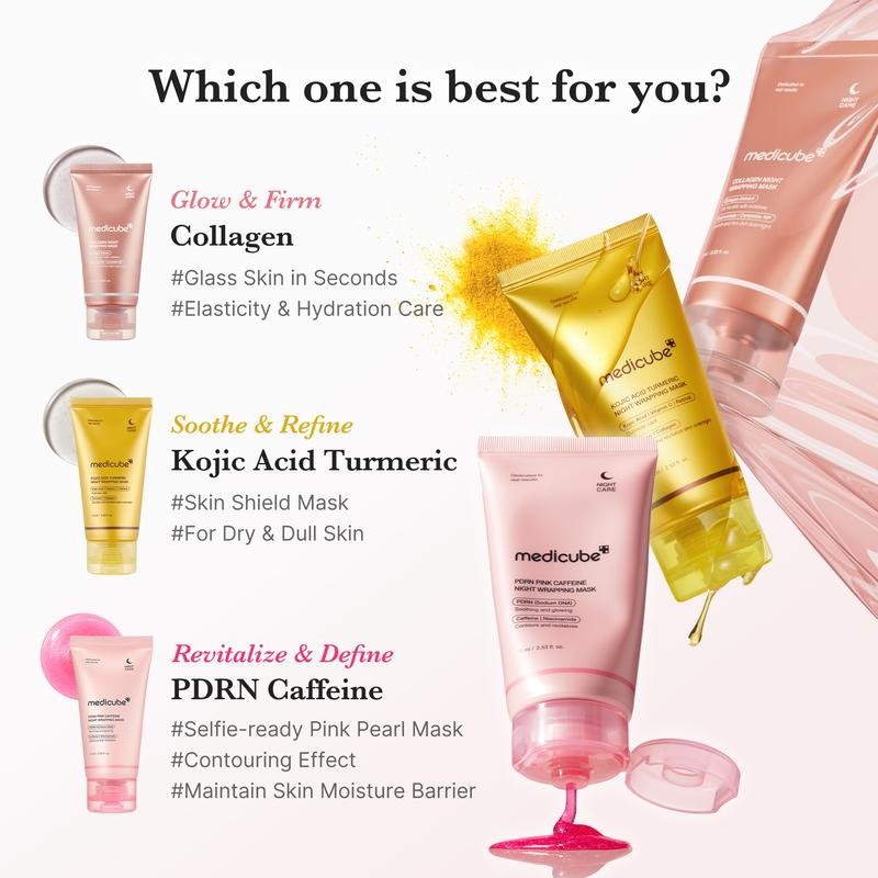 [medicube] PDRN Pink Caffeine Overnight Wrapping Mask : SLEEP, SHED,