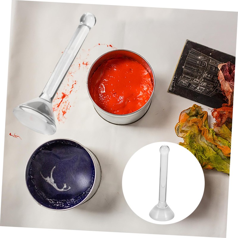 Tofficu Manual Grinding Rod Glass Pestle Round Handle for Paints