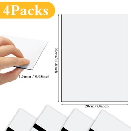 Yuragim ABS Plastic Plate Engraving, Pack of 4 Engraving Signs Blanks 30 x 20 cm 1.3 mm Laser Engraving Material Plastic Plate Engraving Plates for Name Plate Door Signs Laser Cutting DIY Crafts