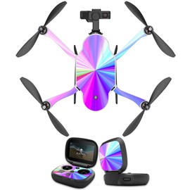 MightySkins Skin Compatible With GoPro Karma Drone headphones wrap cover sticker skins Rainbow Zoom