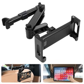 URAQT Tablet Holder Car, Universal Extendable 360° Rotation Tablet Holder Headrest Car Tablet Holder Headrest for Car Back Seat i-Pad Pro Air Tablets S-Witch Mini Tab Phone 4.7-11 Inch