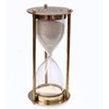 Brass Hourglass 5.5 Inch with White Sand – Engraved Love