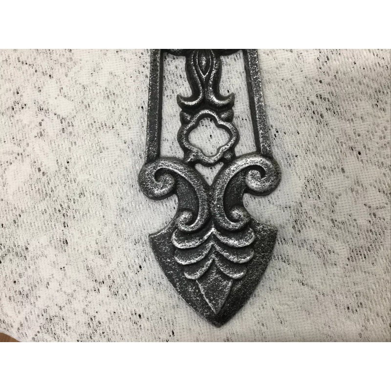 Cast Iron Black With Silver Highlights, Large Cross (0383)