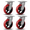 FOVERSWIVE 6"x2" Heavy Duty Caster Wheels- Casters Set of 4