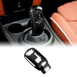 KUNGKIC Carbon Fibre Car Gear Knob Cover Gear Knob Sticker Compatible with Mini Cooper F54 F55 F56 F57 F60 Countryman 2020-2023 Gear Handle Accessories Interior Black