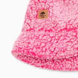 Turtle Fur Stomp Recycled Comfort Lush Fleece Adjustable Bucket Hat, Luscious Pink - One Size
