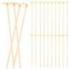 STOBOK Pack of 35 Paper Lantern Stands, Walking Sticks, Wooden