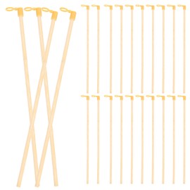 STOBOK Pack of 35 Paper Lantern Stands, Walking Sticks, Wooden Lanterns, Handles, Paper Lanterns, Pole