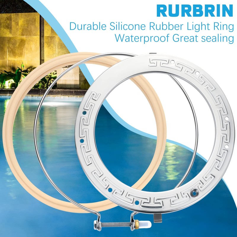 Therwen Pool Light Ring Replacement Pool Light Gasket Stainless Steel