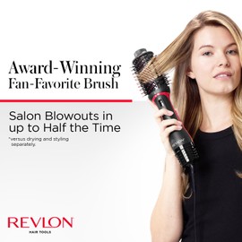 REVLON One Step Volumizer PLUS Hair Dryer and Styler - More Volume, Less Damage, and More Styling Control for Easy and Fast Salon-Style Blowouts, Plus Travel Friendly (Black)