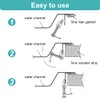 OUDQFCJ Pack of 5 Adjustable Stainless Steel Sink Clips Set