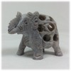 Soapstone Elephant Statuette - 5cm Soapstone Elephant Figurine - Small