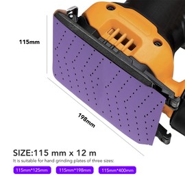 Automotive Sanding Roll 115mmx12m Abrasive Sheet Roll Three-in-one Dry Sanding Roll Multi-Hole Rectangular Hand Torn Sandpaper for Coating Removal, Body Repair, Auto Sanding, 320 Grit