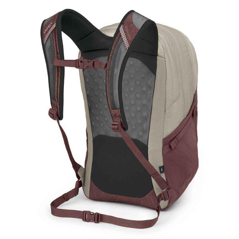Osprey Comet Laptop Backpack, Sawdust Tan/Raisin Red