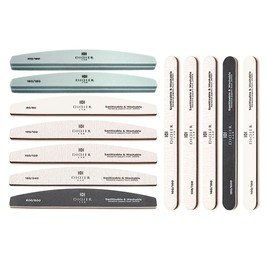 DidierLab - Nail File and Buffer Set - 12pcs- Nail Files Professional - Extra Durable Nail Prep Tools - Nail Buffer - Double-Sided - Various Roughness and Shapes - Nail Files for Acrylic and Gel Nails