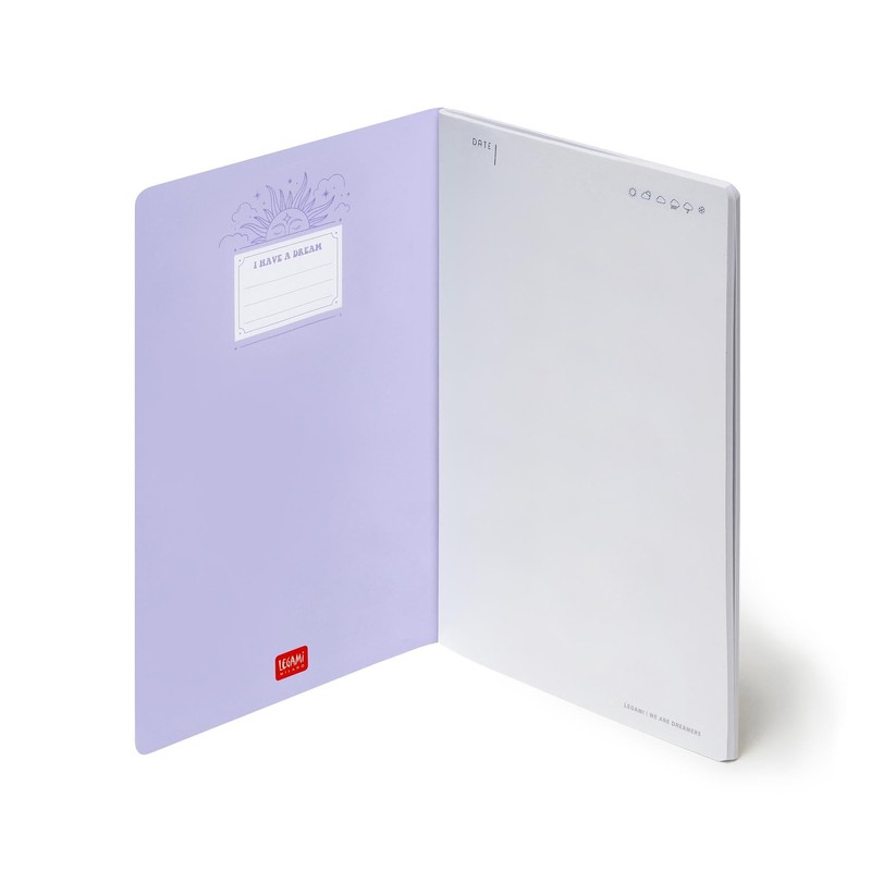 Legami - White Medium Notebook, A5 Paper Format, FSC Certified