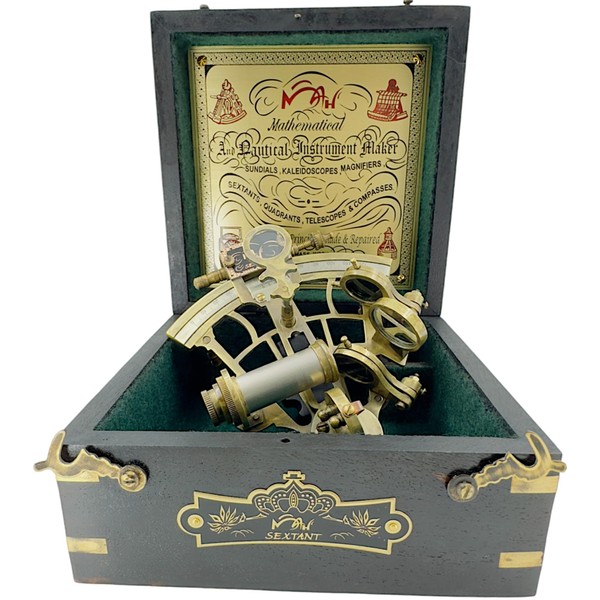 Brass Ship History Sextant Handmade Gift for Father's Day, Birthday,