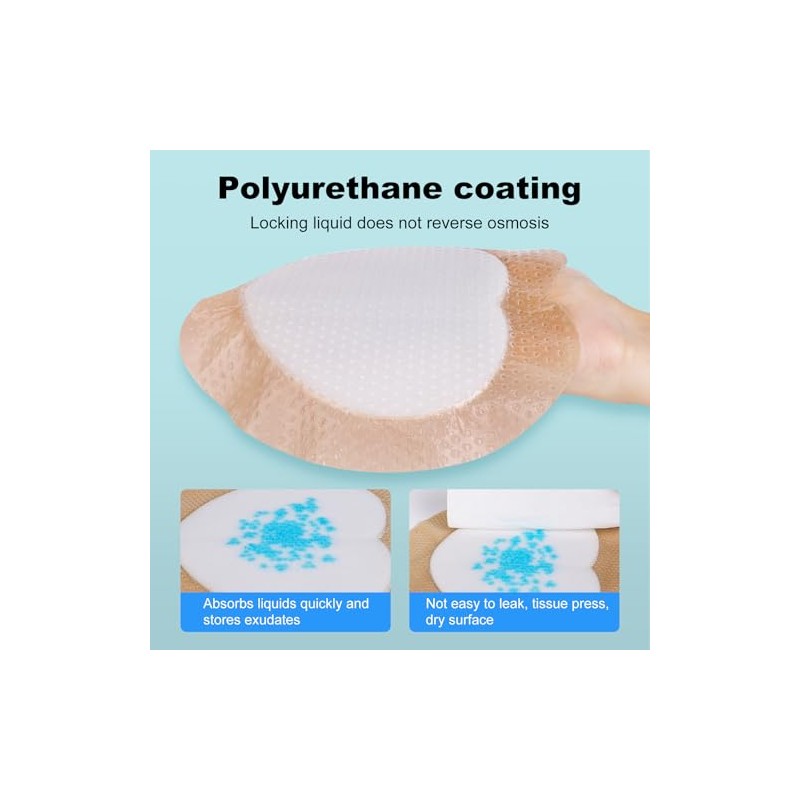 Sacral Foam Dressing, Sacrum Silicone Foam Dressing with Border, 7x7