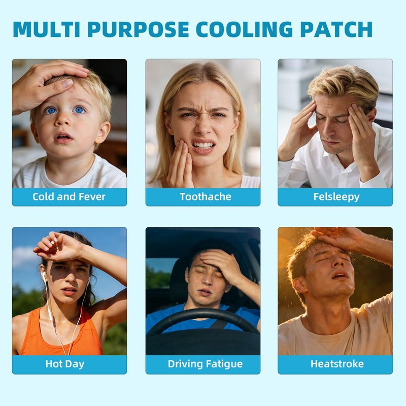 60 PCS Cooling Patches for Fever Discomfort, Fever Patch for