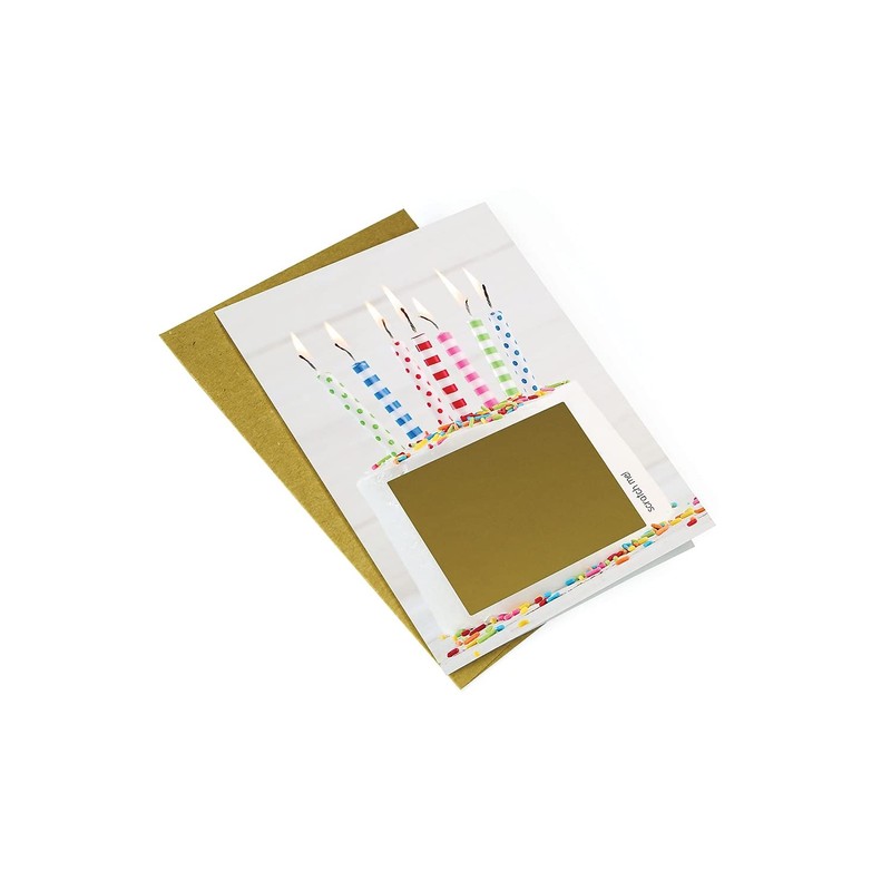 Great Papers! Candles Scratch-Off Note Cards And Envelopes, 4.25" x