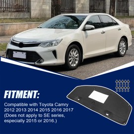 SecosAutoparts Cotton Front Hood Engine Bonnet Insulation Pad Compatible with Toyota Camry 2012-2017 Black Soundproof Cover Thermal Heat Shield Insulation Mat