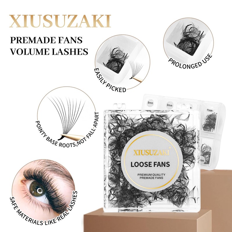 Premade Eyelash Extensions 600 Fans 10D Volume Lash Extensions 0.07