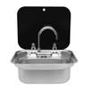 Portable Bar Caravan RV Sink with Rotated and Retracted Faucet