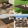 Spotjoy Rectangle Table Cloth Cover, Elastic Fitted Flannel Backed Table