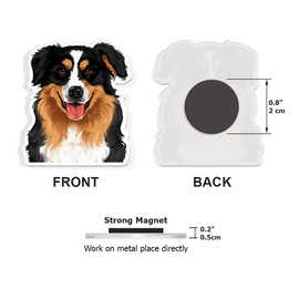 WIRESTER Set of 3 Fun Decorative Magnets for Home, Office, Classroom, Acrylic Magnets to Stick on Computer, Fridge, Washer, Dryer, Lockers - Aussie Australian Shepherd Dogs